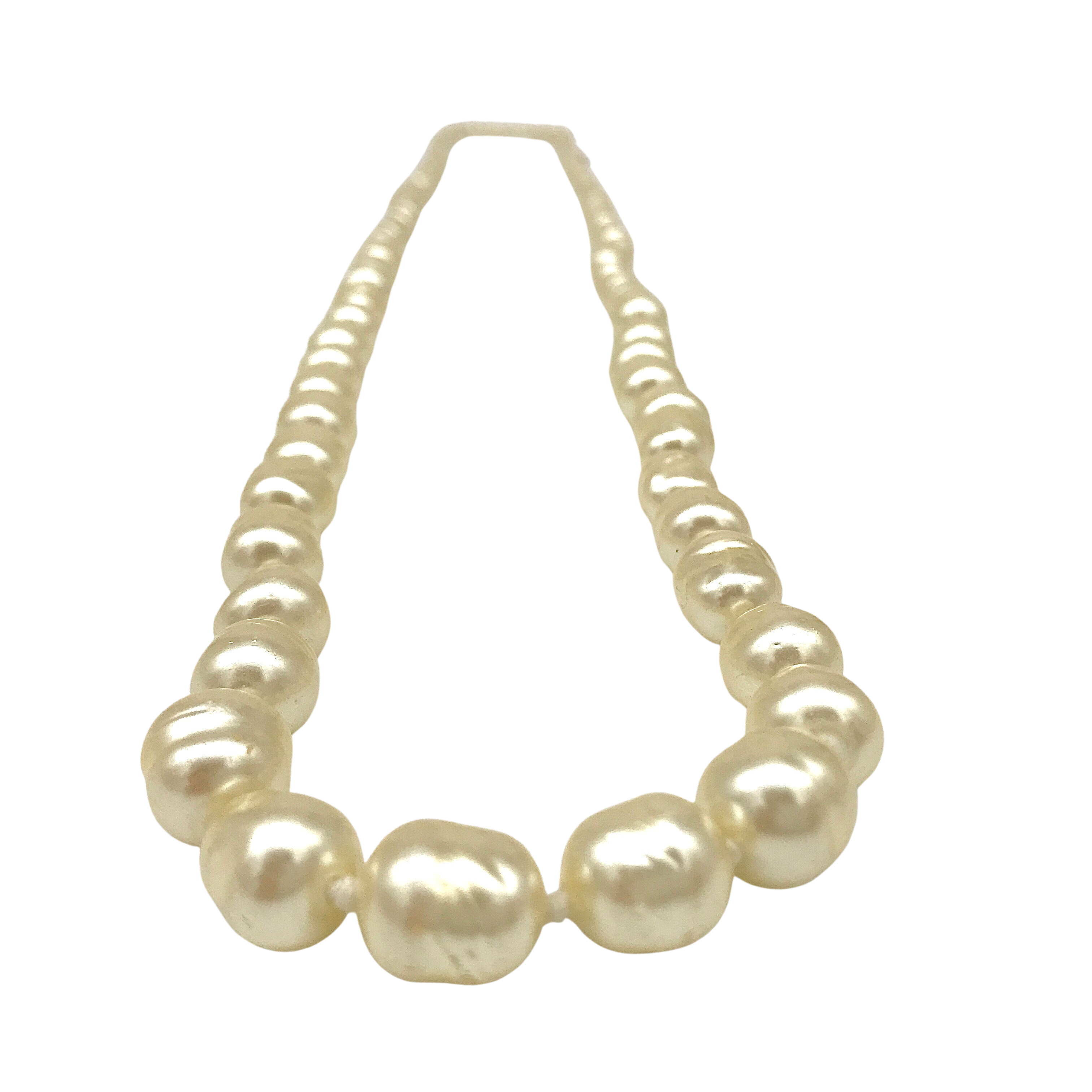 CHANEL Necklace Chain AUTH Coco Vintage Rare CC Gold Fake pearl