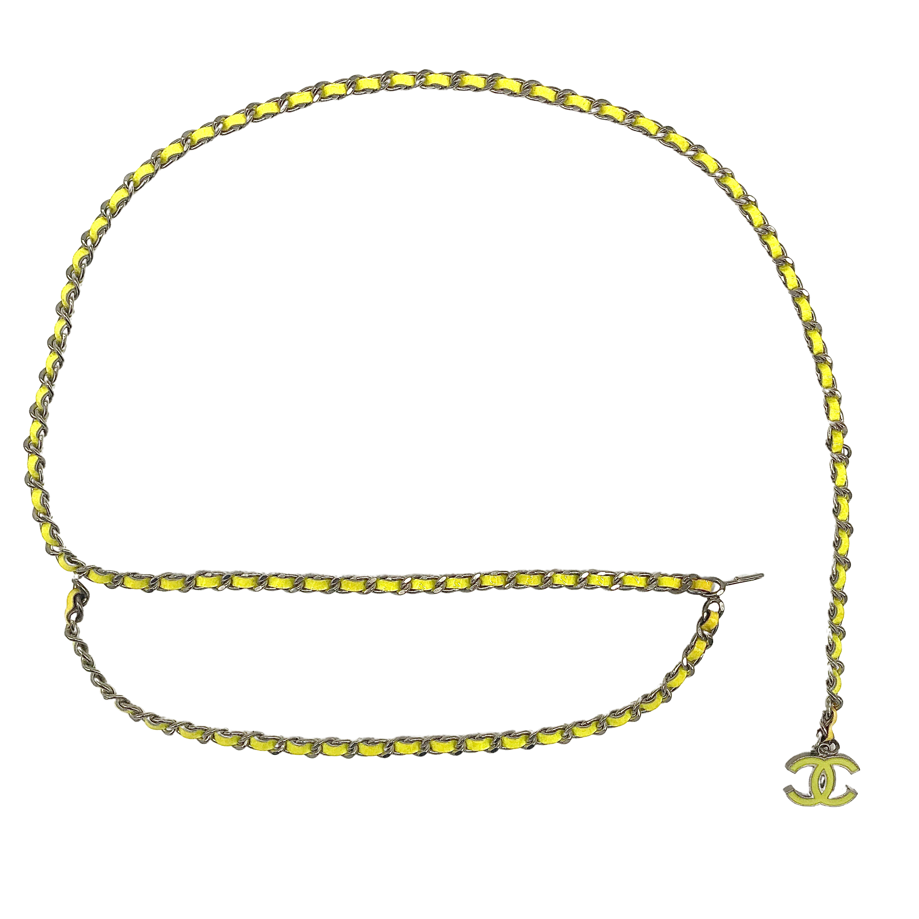 1994 CHANEL Lucky Charm Leather Chain Necklace Belt