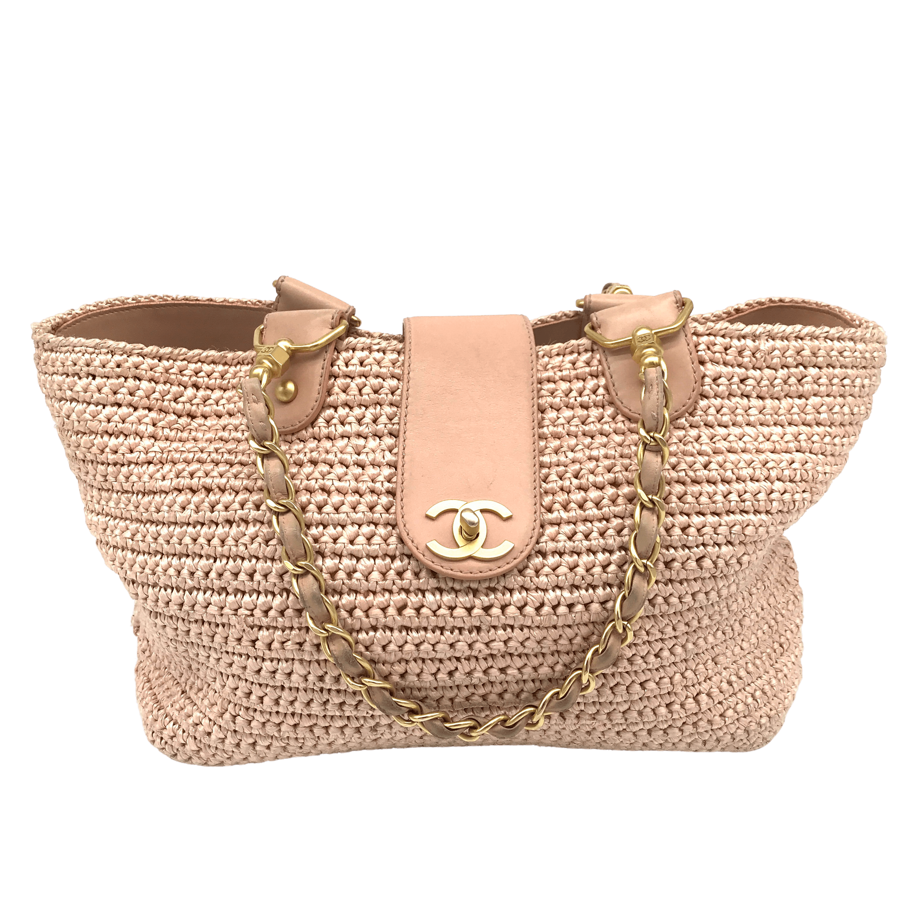 chanel straw purse