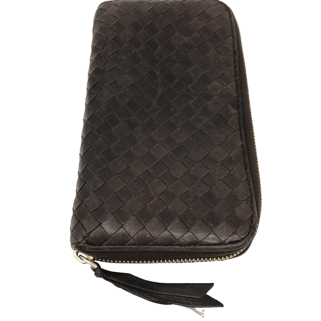 折りたたみ財布 BOTTEGA VENETA ZIP-AROUND WALLET IN EMBOSSED LEATHER Bottega Veneta Zip Around Wallet Intrecciato Long Zipper