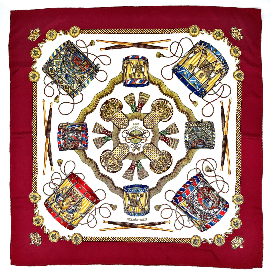 Hermes Les Tambours Silk newest Scarf