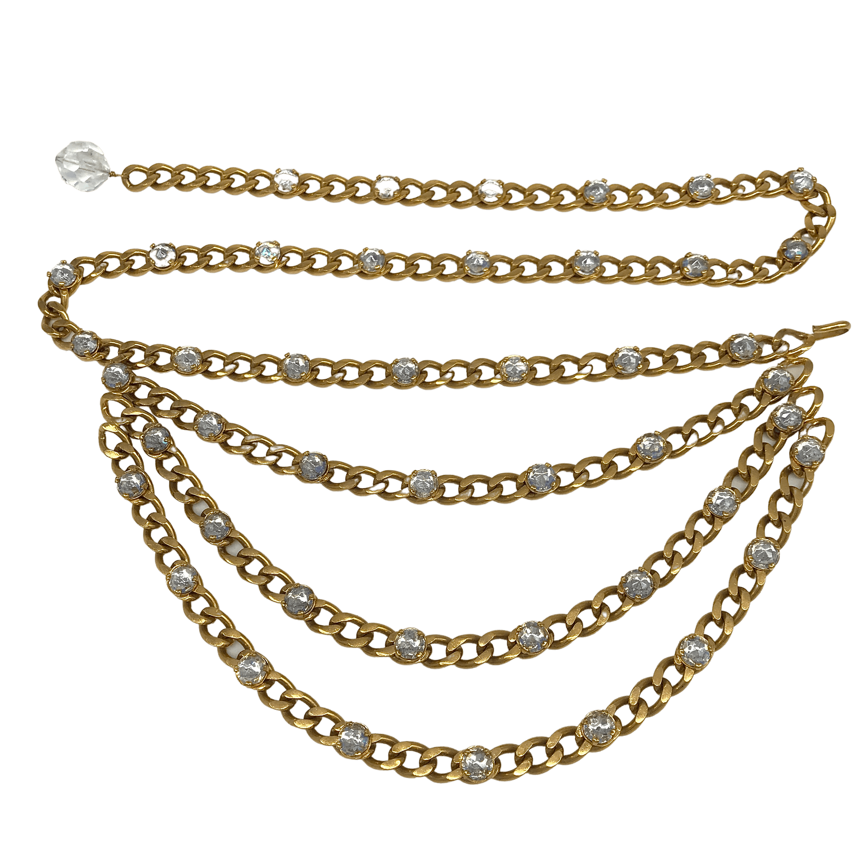 Vintage Chanel Rhinestone Chain Belt (COLLECTIBLE) – Clothes Heaven Since  1983