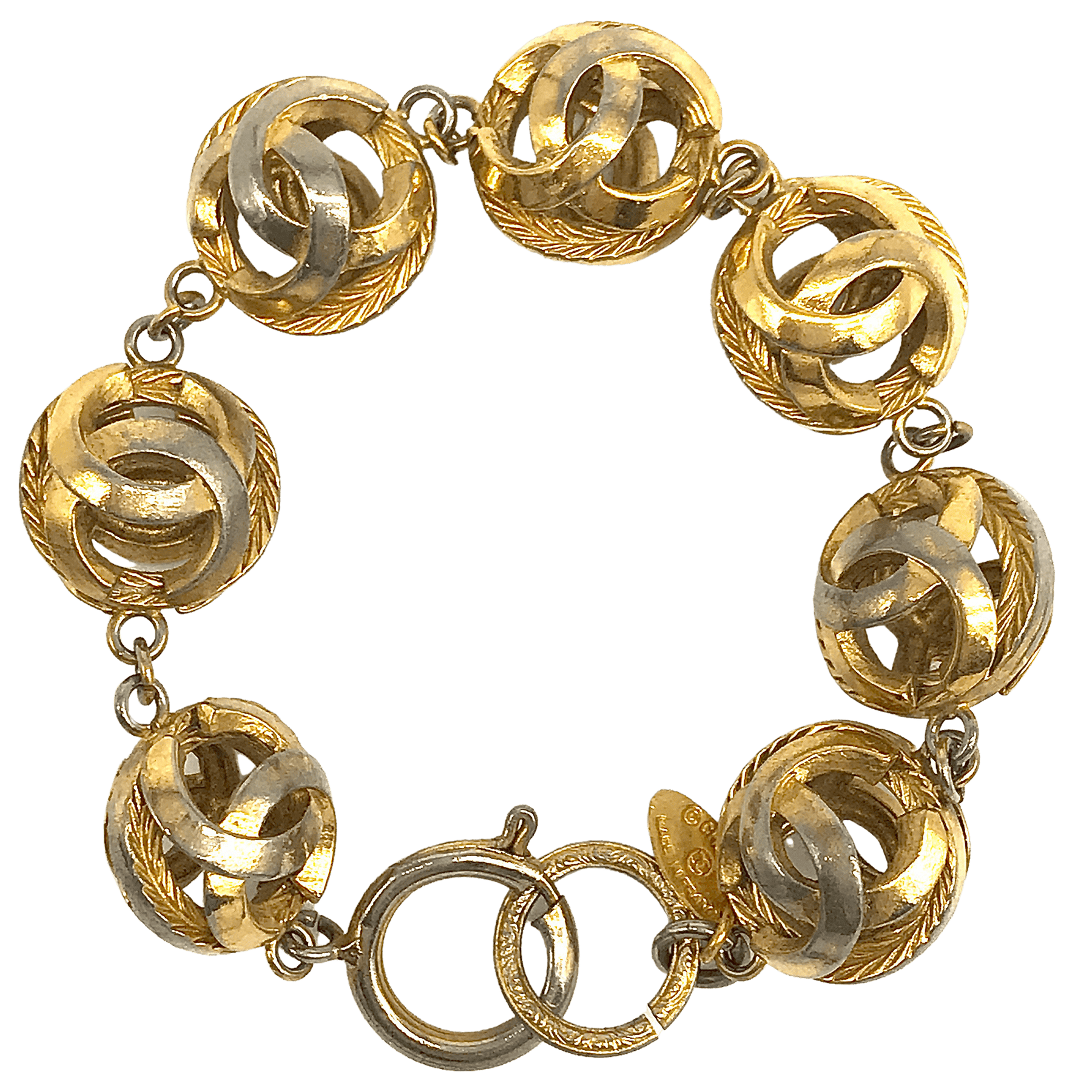 W5 Vintage Chanel turn lock CC chain bracelet. Must have 90s jewelry. –  eNdApPi ***where you can find your favorite designer  vintages.....authentic, affordable, and lovable....